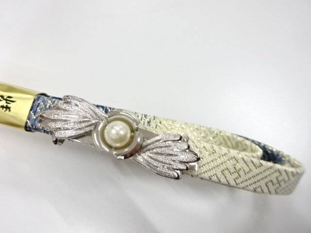  未使用品　パール帯留め　佐賀錦帯締めセット